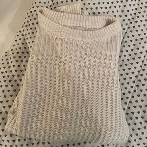 White Knit Cotton Sweater
